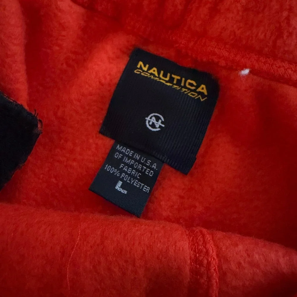 Vintage Nautica‎ Mens Orange Fleece Sweatpants Elastic Waist Pants XL NEW